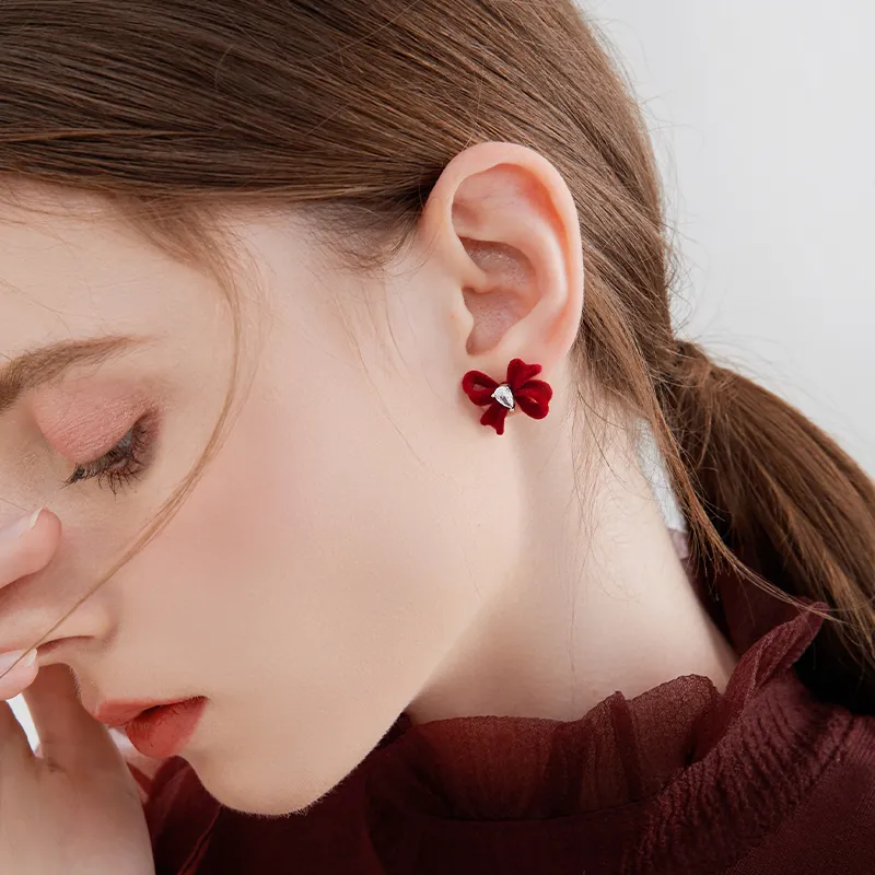MCK 925 Silver Needles Earrings Women's-1