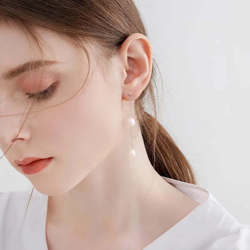 MCK 925 Sterling Silver Earrings Women's-5