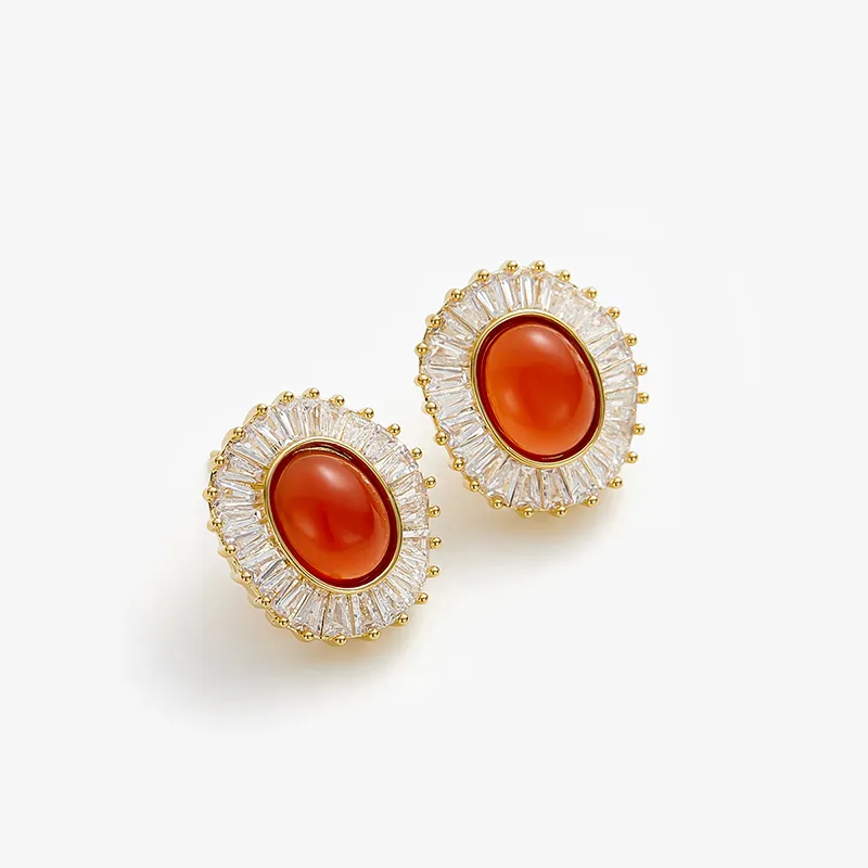 MCK 925 Silver Needles Stud Earrings Women's-3