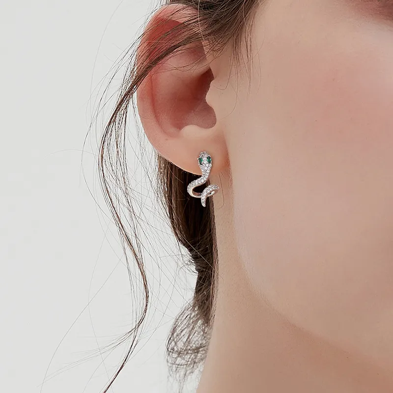 MCK 925 Sterling Silver Needle Earrings Women's-5