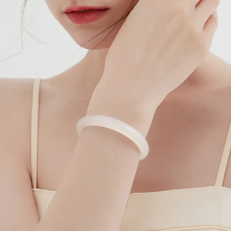 MCK Natural Chalcedony Bangles Women's-5
