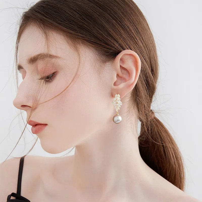MCK 925 Silver Needles Earrings Women's-3