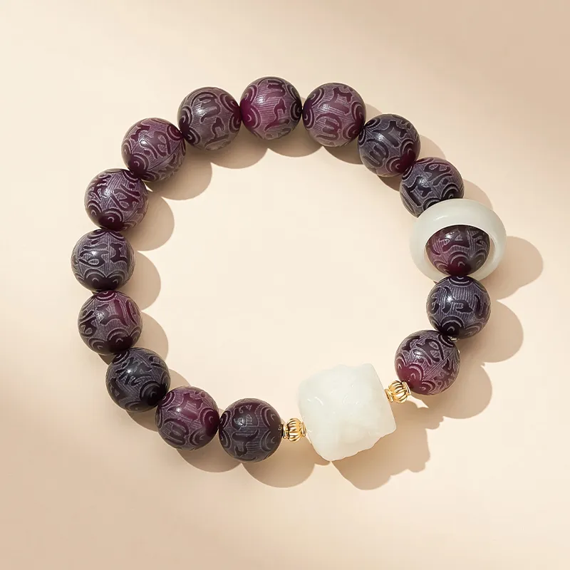 There Is You In The Long World White Jade Bodhi Bracelets Unisex-9