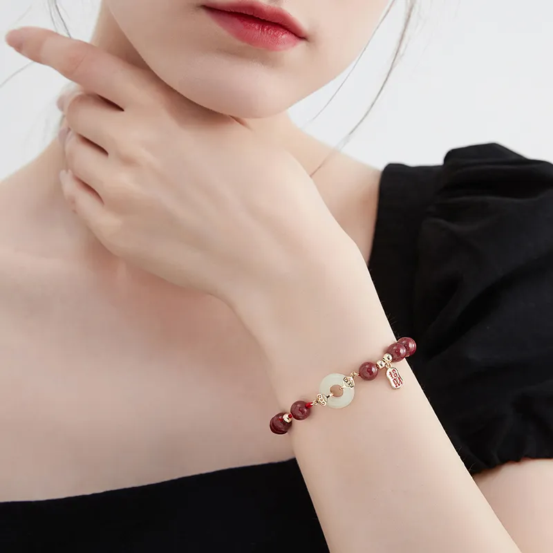 MCK 925 Sterling Silver Reconstructed Cinnabar Bracelets Women's-2