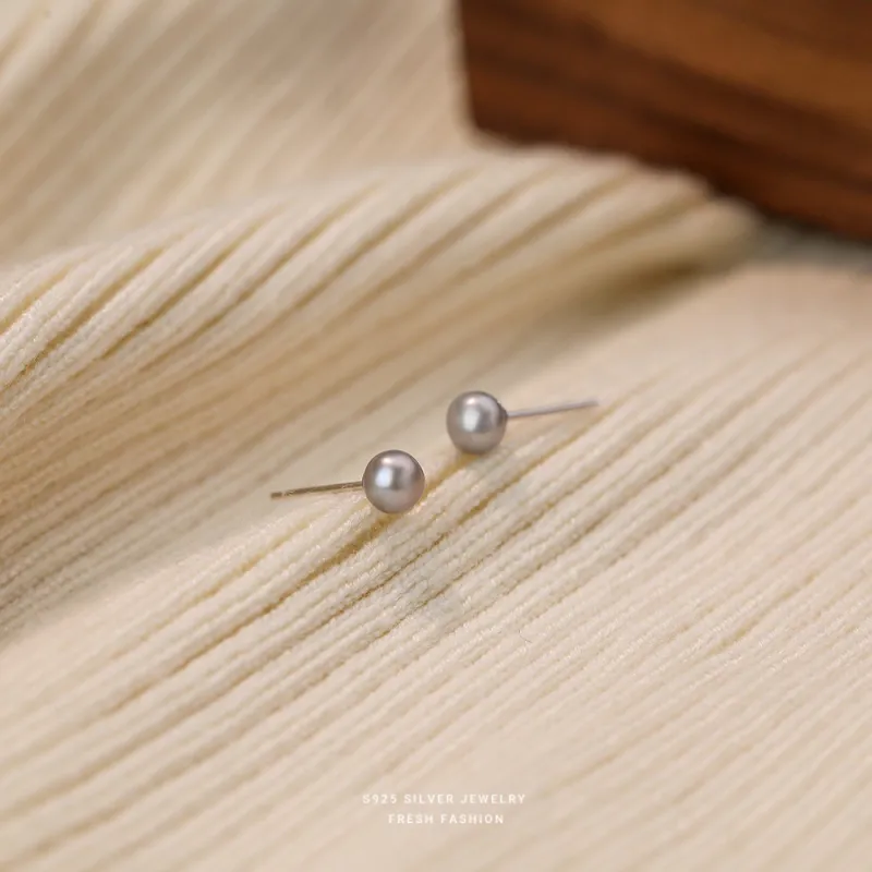 MCK S925 Silver Stud Earrings Women's-25