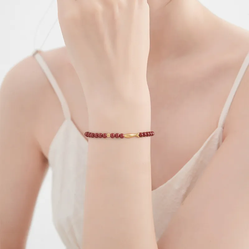 MCK 925 Sterling Silver Cinnabar Bracelets Women's-6