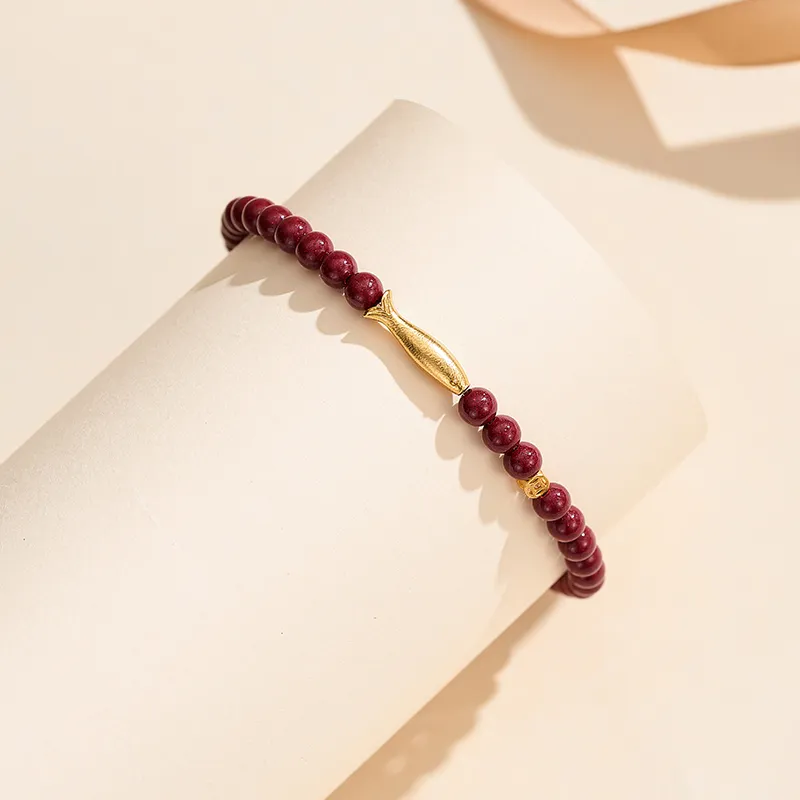 MCK 925 Sterling Silver Cinnabar Bracelets Women's-5