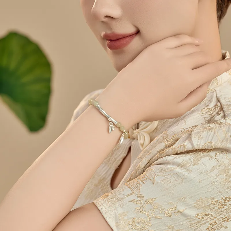 MCK Bracelets White Jade/Pale Greenish White Jade Women's-4