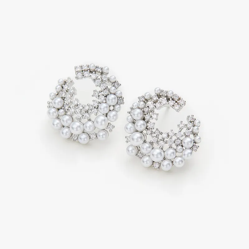 MCK Faux Pearl Earrings Women's-2