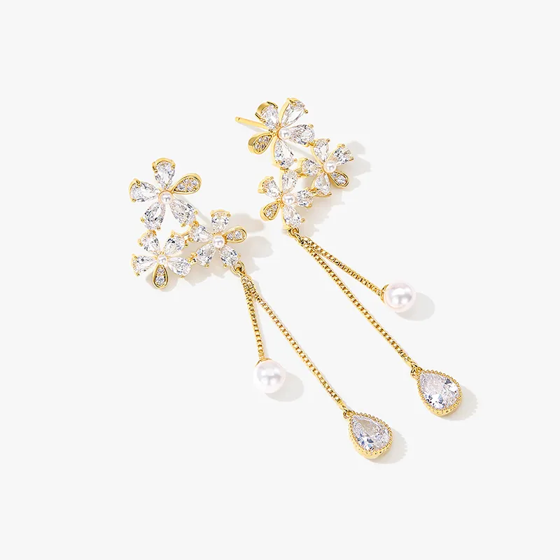 MCK 925 Silver Needles Earrings Women's-3