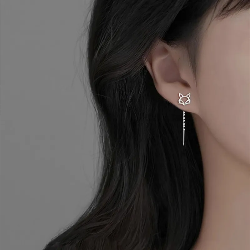 MCK Sterling Silver Drop Earrings Women's-4