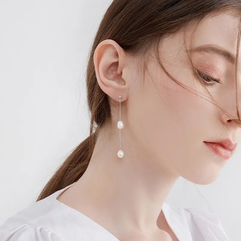 MCK 925 Sterling Silver Earrings Women's-3