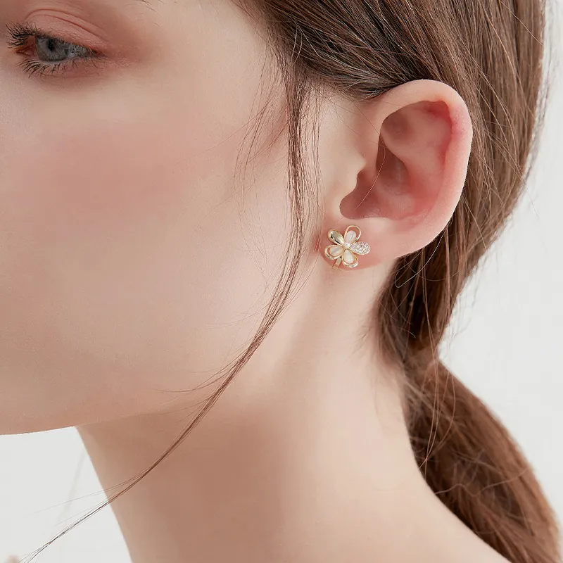 MCK Faux Pearl Clip On Earrings Women's-3