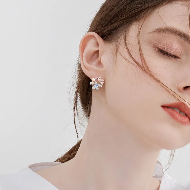 MCK 925 Sterling Silver Stud Earrings Women's-5