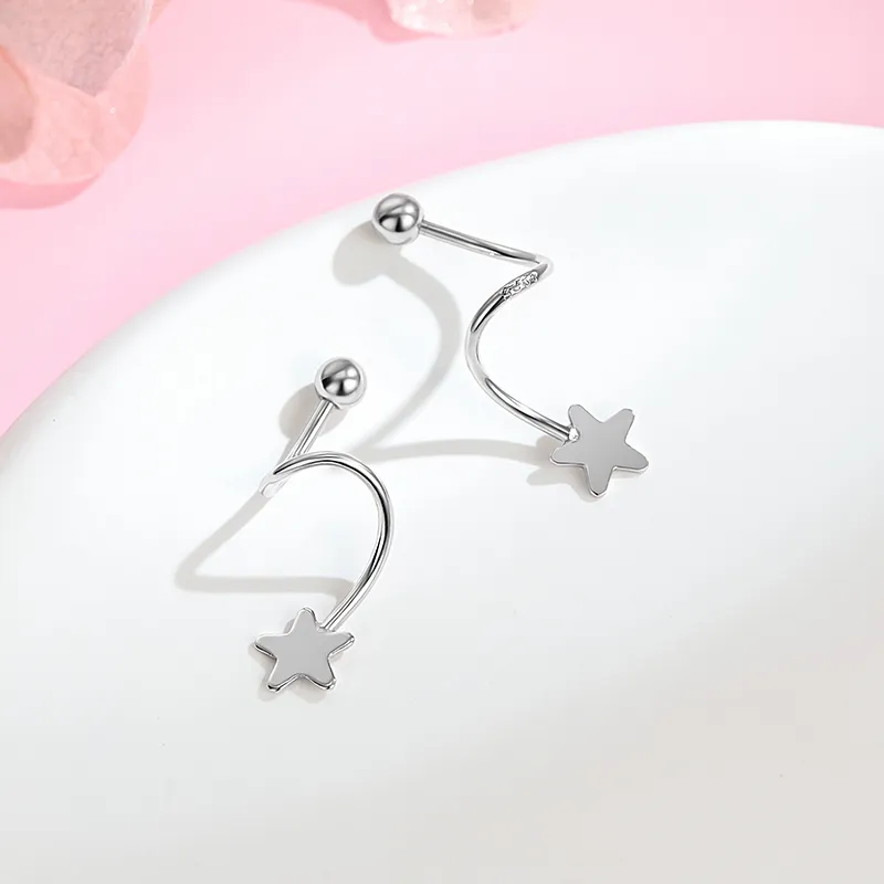 MCK S925 Silver Earrings Women's-2