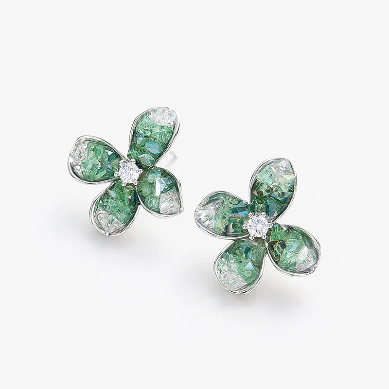 MCK 925 Silver Needles Earrings Women's-3
