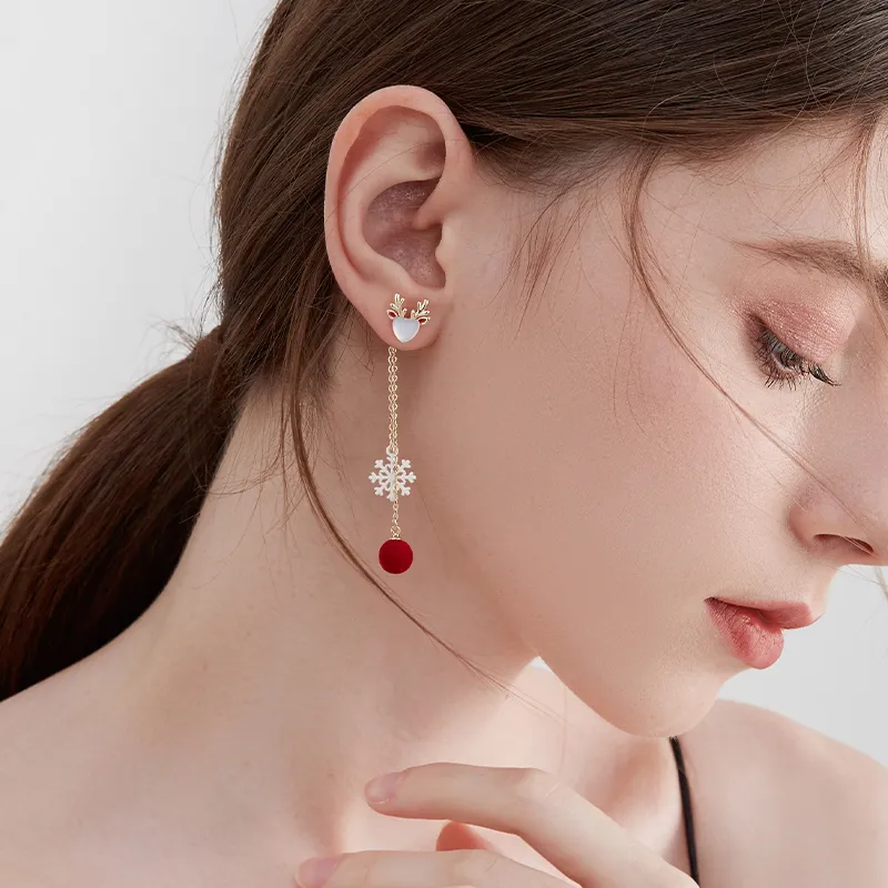 MCK 925 Silver Needles Earrings Women's-5