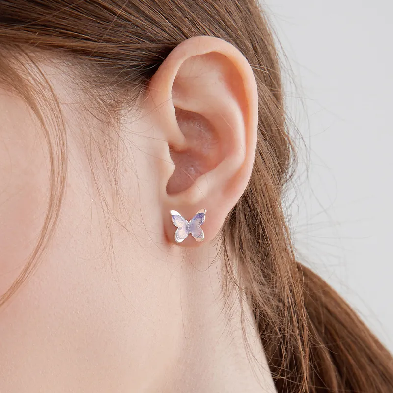 MCK 925 Sterling Silver Stud Earrings Women's-1