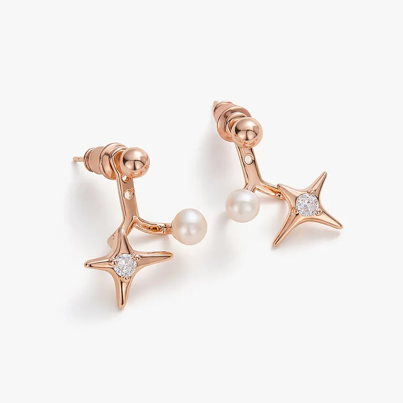 MCK 925 Silver Needles Earrings Women's-1