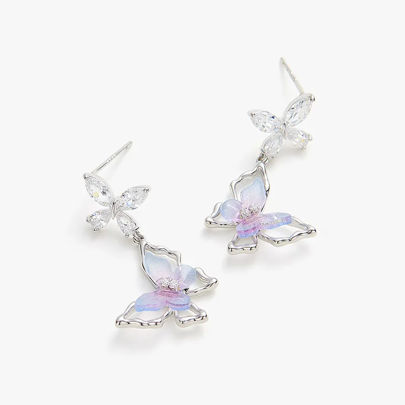 MCK 925 Silver Needles Earrings Women's-3