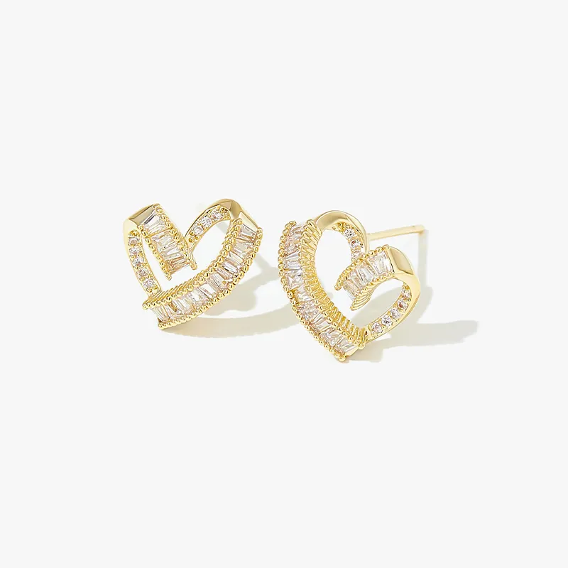 MCK 925 Silver Needles Stud Earrings Women's-2