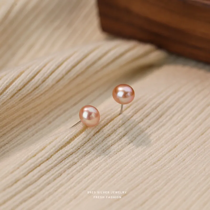 MCK S925 Silver Stud Earrings Women's-21