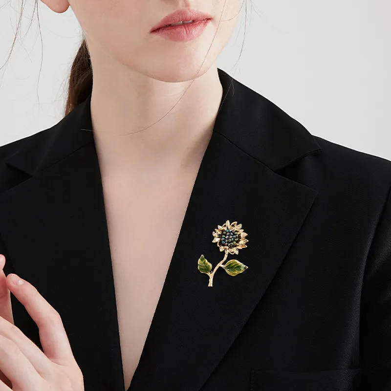 MCK Faux Crystal Brooches Women's-1