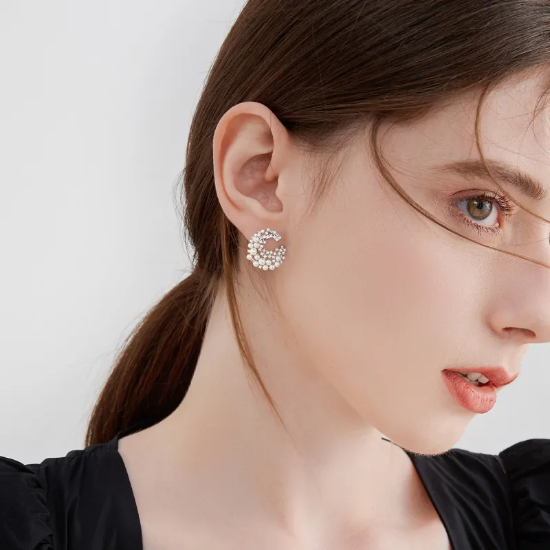 MCK Faux Pearl Earrings Women's-3