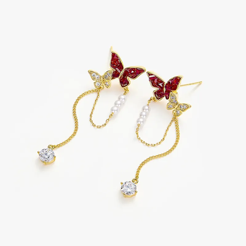 MCK 925 Silver Needles Earrings Women's-4