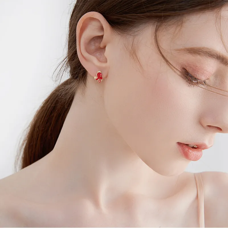 MCK 925 Sterling Silver Stud Earrings Women's-5