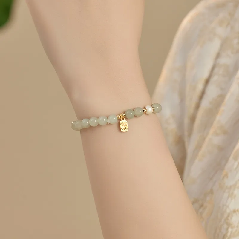 MCK Hetian Jade Bracelets White Jade/Pale Greenish White Jade Women's-2
