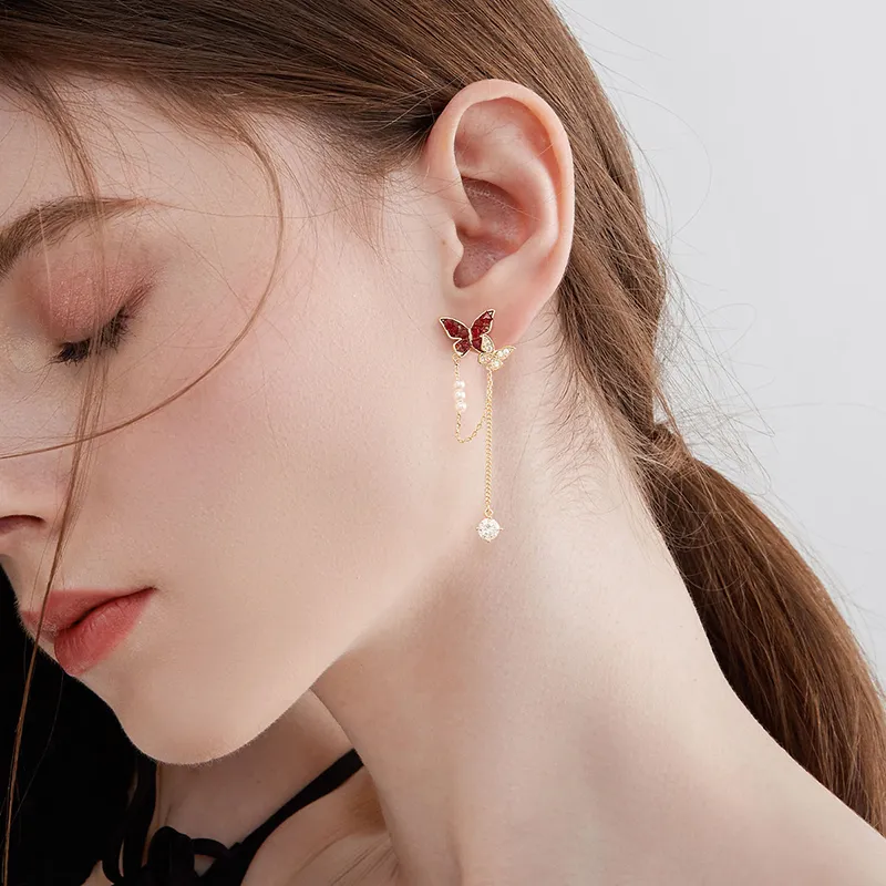 MCK 925 Silver Needles Earrings Women's-5