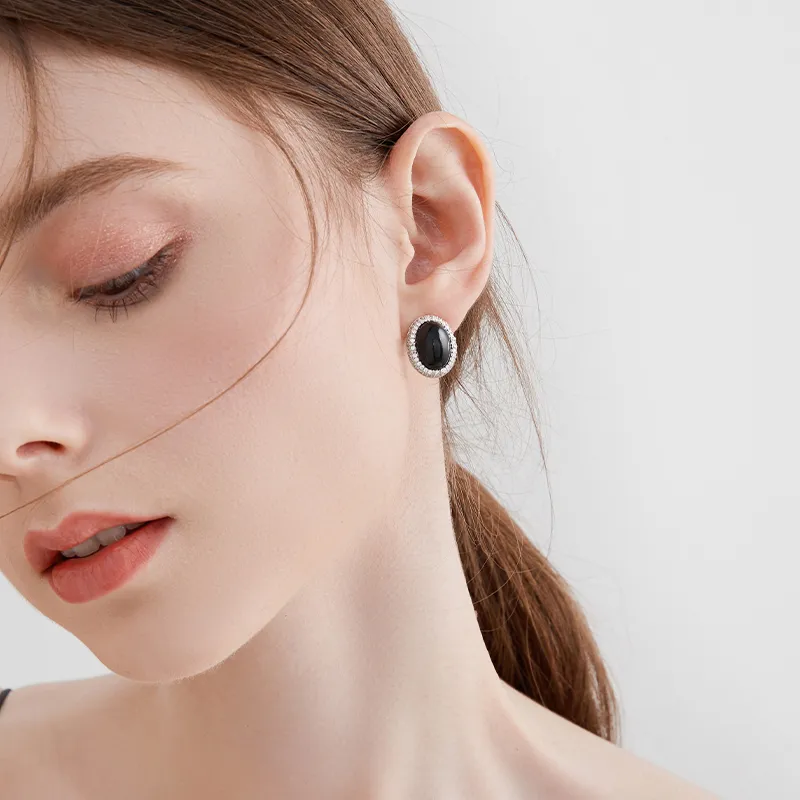 MCK 925 Silver Needles Stud Earrings Women's-5
