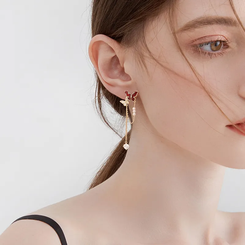 MCK 925 Silver Needles Earrings Women's-3