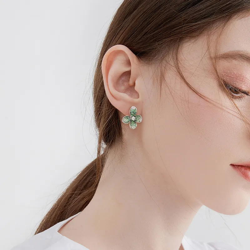 MCK 925 Silver Needles Earrings Women's-4