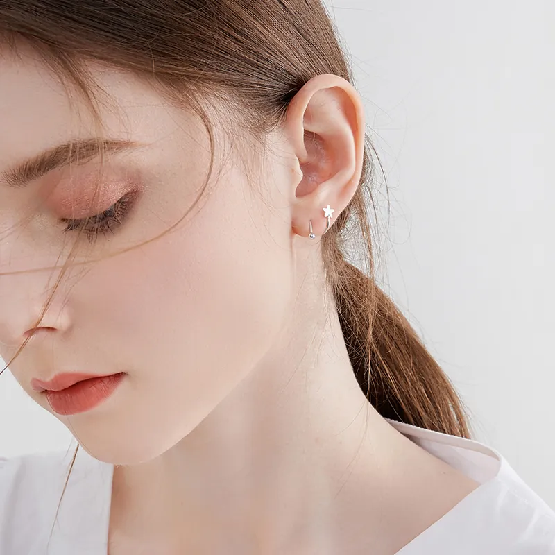 MCK S925 Silver Earrings Women's-5