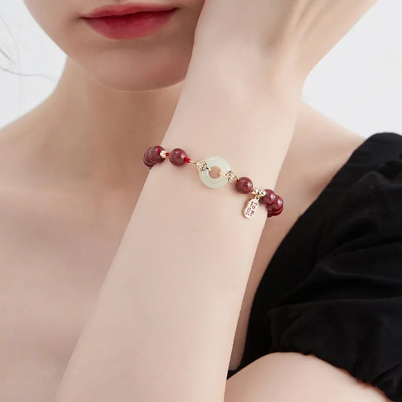 MCK 925 Sterling Silver Reconstructed Cinnabar Bracelets Women's-1