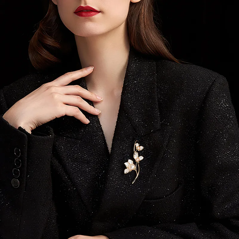 MCK Freshwater Pearl Brooches Women's-5