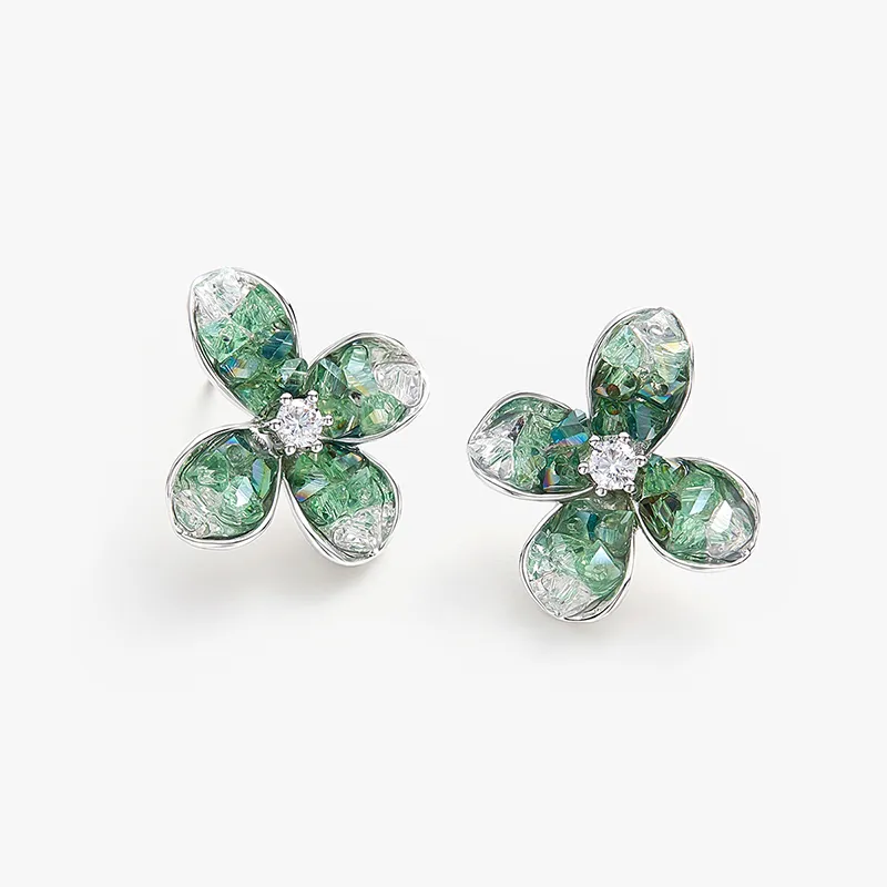 MCK 925 Silver Needles Earrings Women's-2