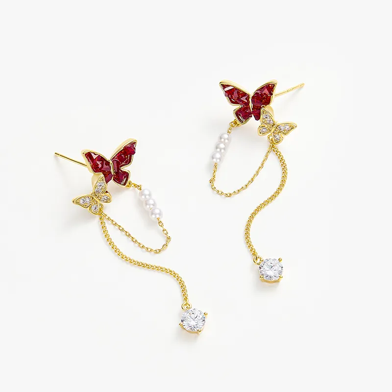 MCK 925 Silver Needles Earrings Women's-2