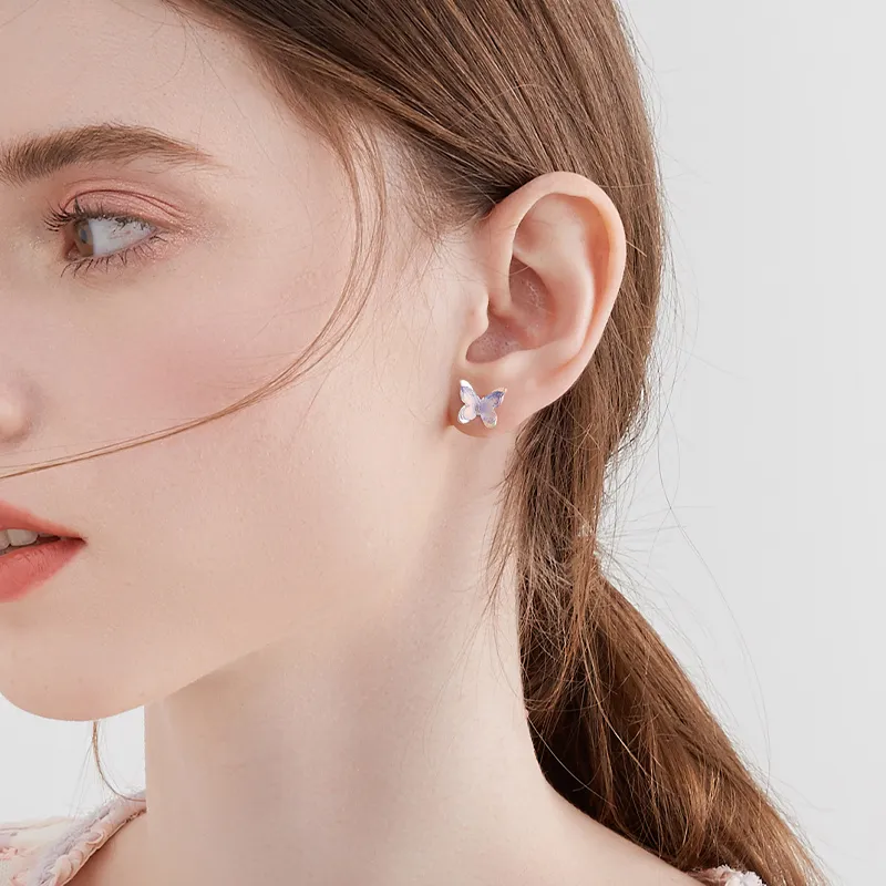 MCK 925 Sterling Silver Stud Earrings Women's-3