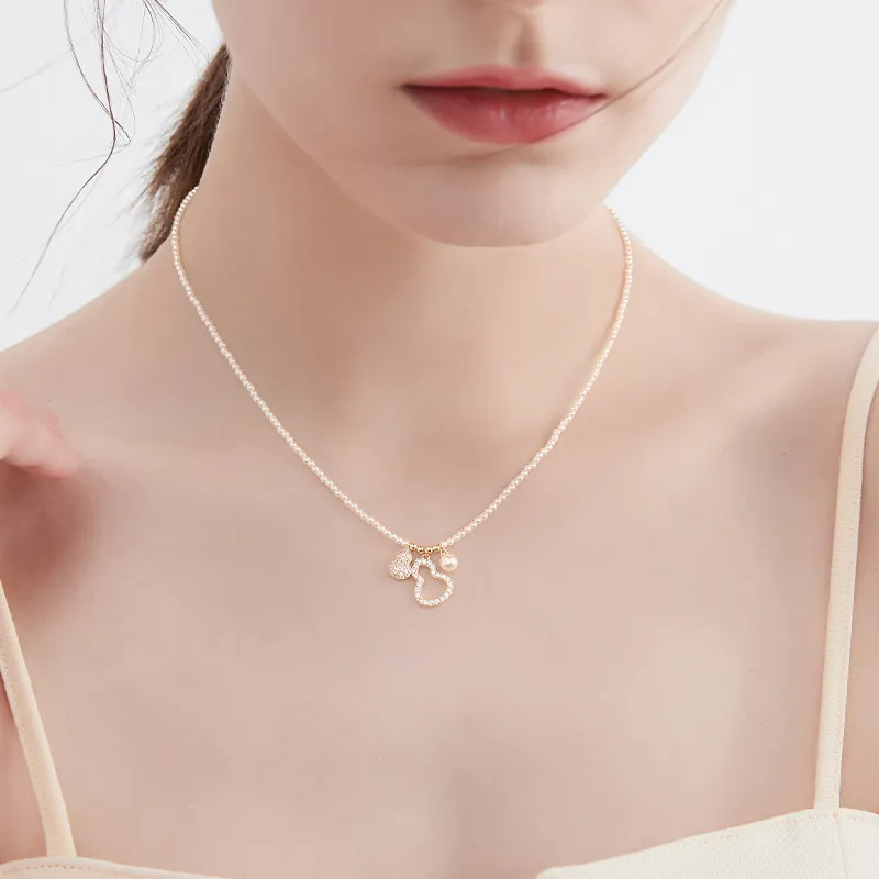 MCK Faux Pearl Necklaces Women's-3
