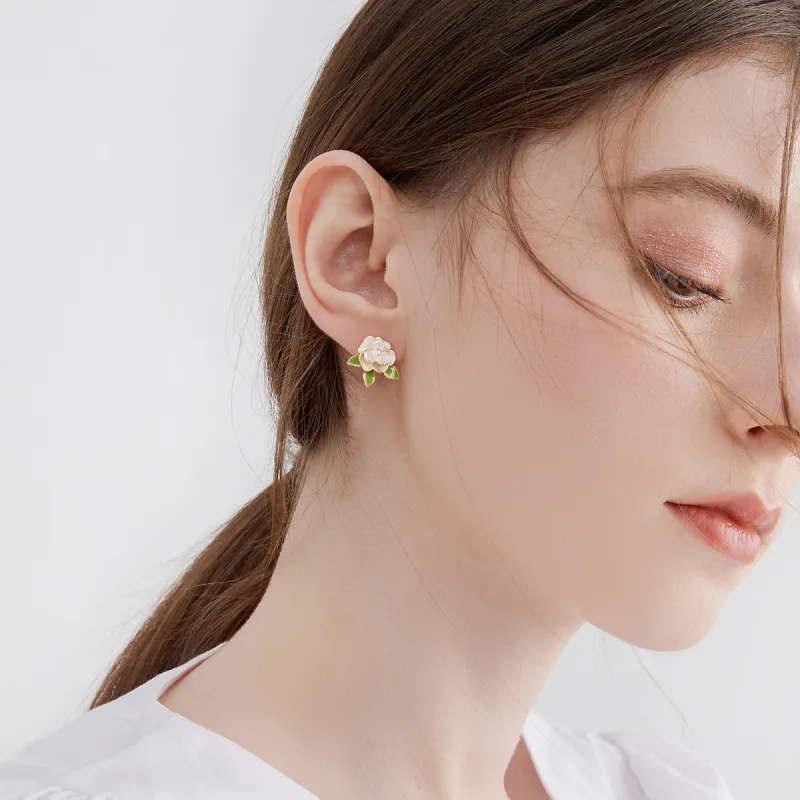 MCK 925 Sterling Silver Needle Stud Earrings Women's-1