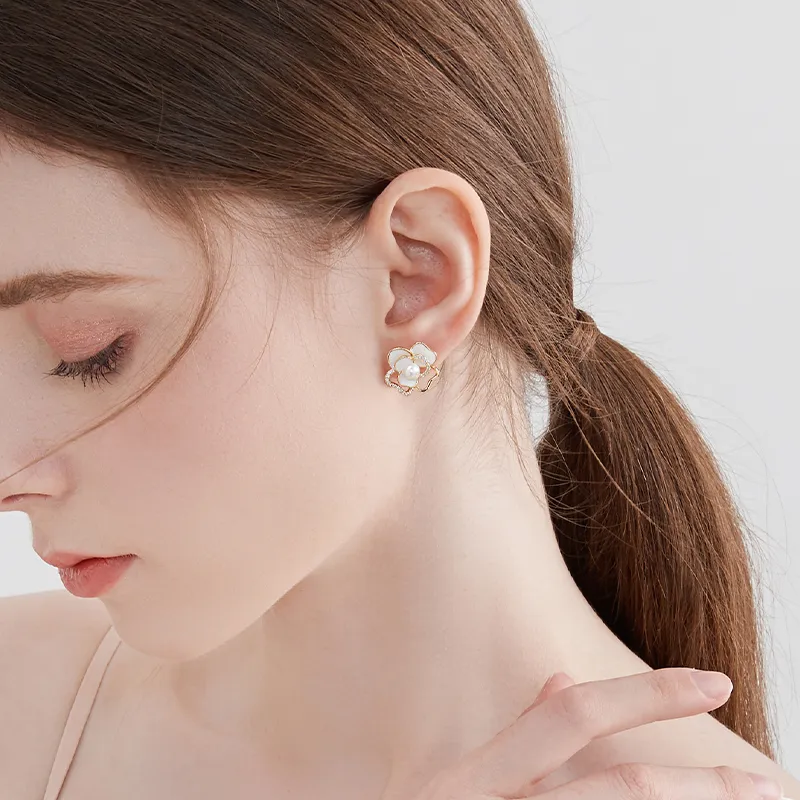 MCK 925 Sterling Silver Stud Earrings Women's-5