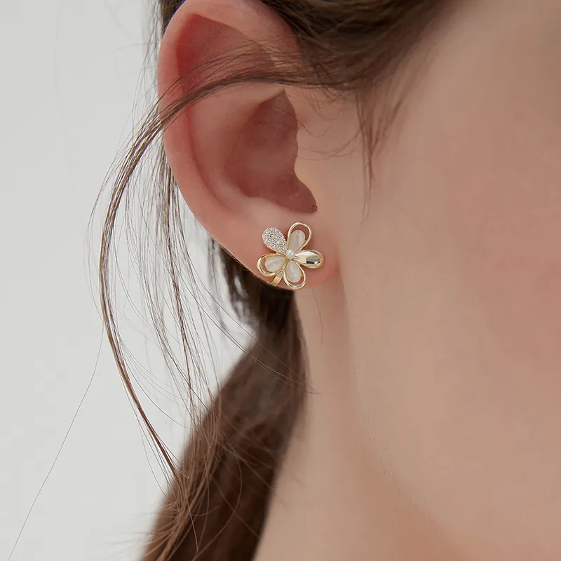 MCK Faux Pearl Clip On Earrings Women's-1