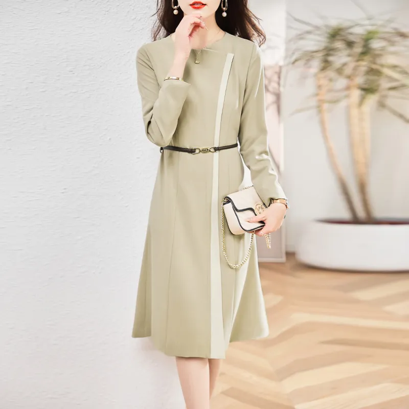 Hang Yi Court Long Sleeved Dresses Women's-7