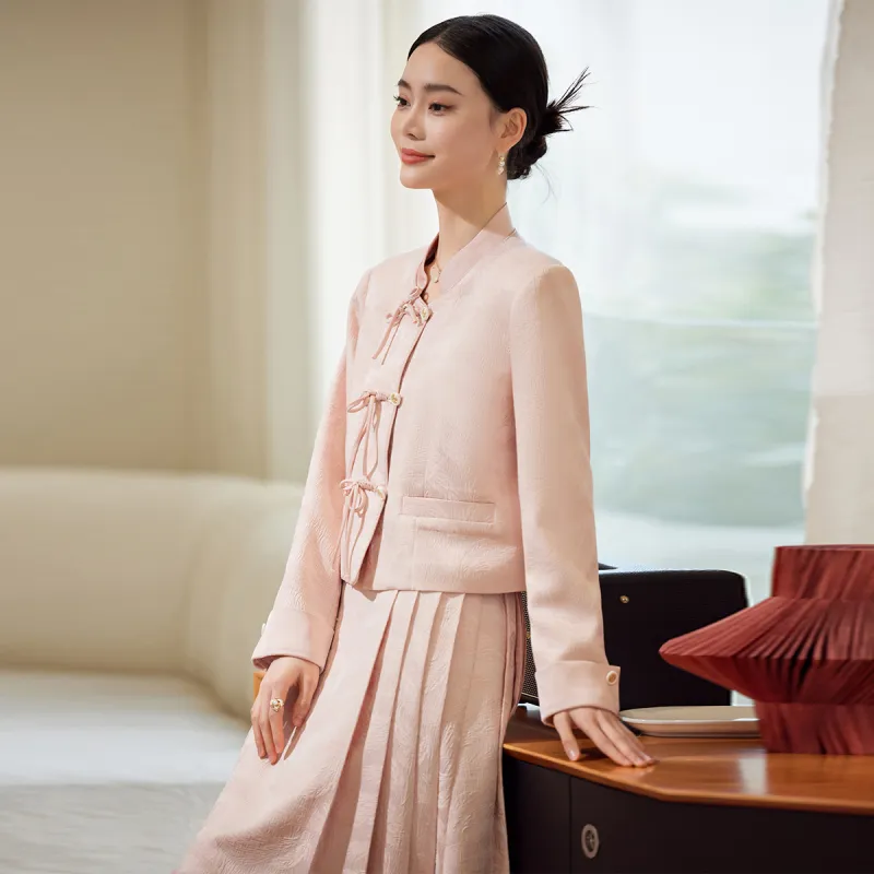 Hang Yi Court Casual Suit Women's Apricot-12