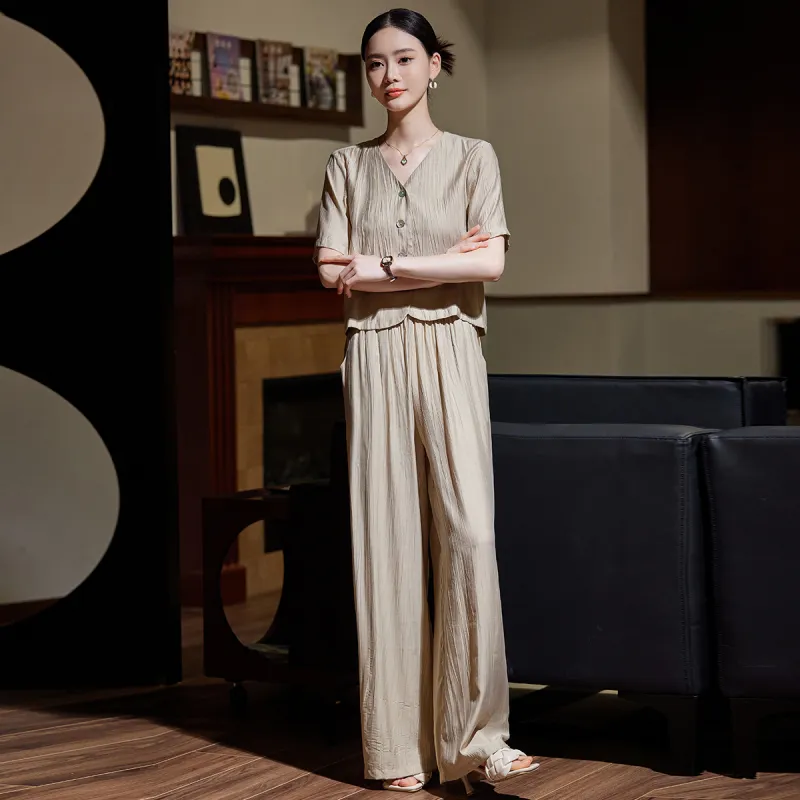 Hang Yi Court Casual Suit Women's Khaki-1