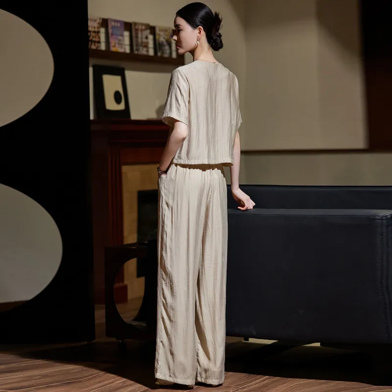Hang Yi Court Casual Suit Women's Khaki-6