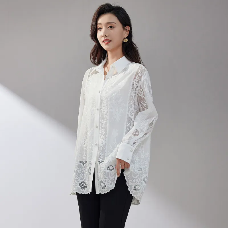Hang Yi Court Shirts Women's White-4